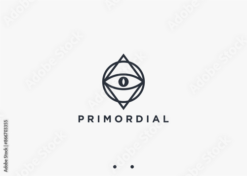 eye of god logo design vector silhouette illustration