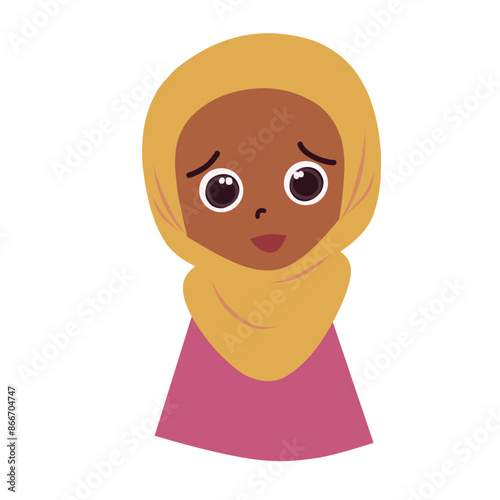 Hijab girl unsure face