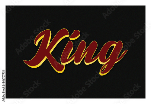 King typography premium editable text effect photo