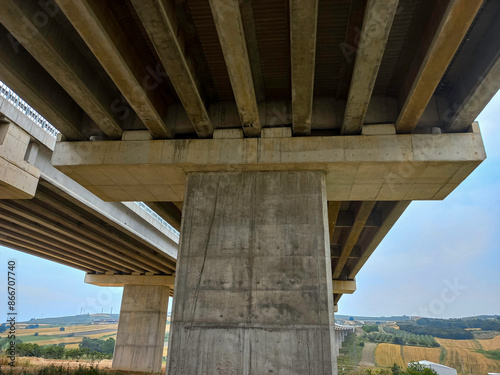 Highway bridge details, viaducts, columns and beams...