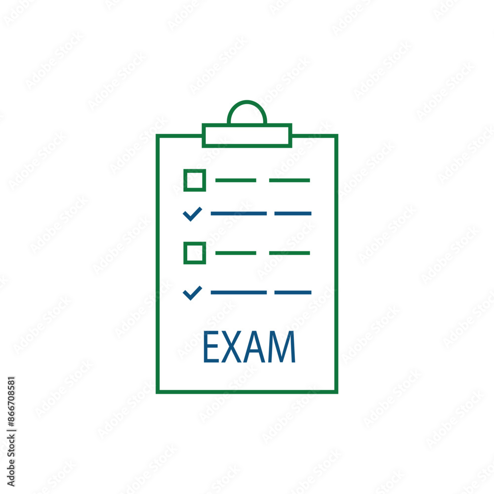 simple thin line examination list icon. concept of easy answers to exam questions in college or university. flat stroke minimal trend modern doc logotype simple thin line examination list icon. concept of easy answers to exam questions in college or university. flat stroke minimal trend modern doc logotype