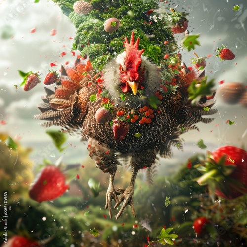 Wallpaper Mural Chicken animal food concept Torontodigital.ca
