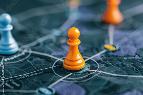 A conceptual image of positioning strategies with competitive analysis and brand maps, perfect for a strategic banner with ample copy space