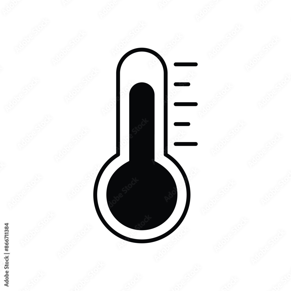 thermometer icon with white background vector stock illustration thermometer icon with white background vector stock illustration