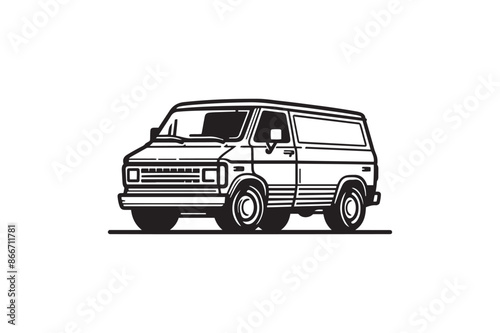 Delivery van silhouette design