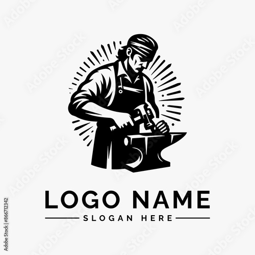 blacksmith vector logo