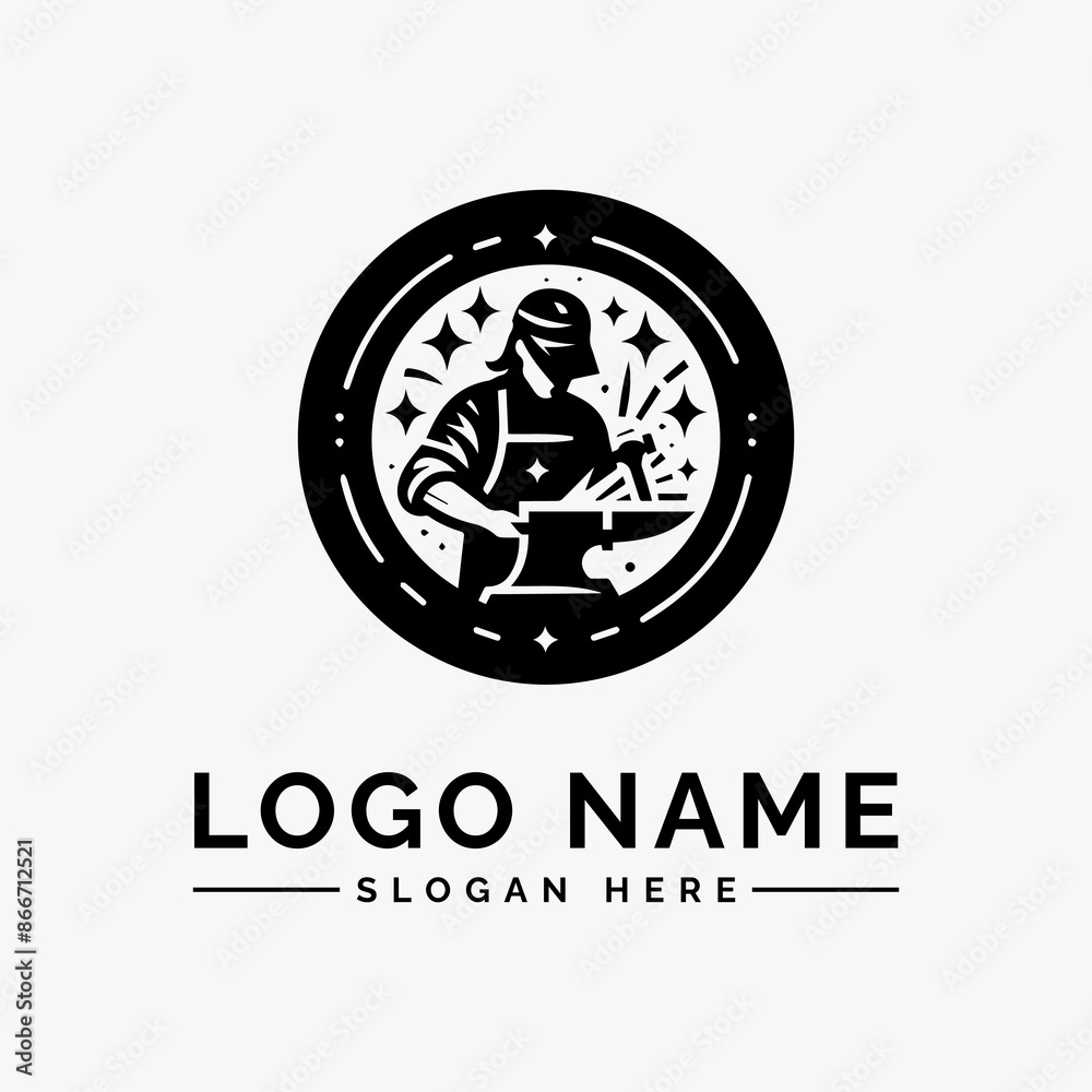 blacksmith vector logo blacksmith vector logo