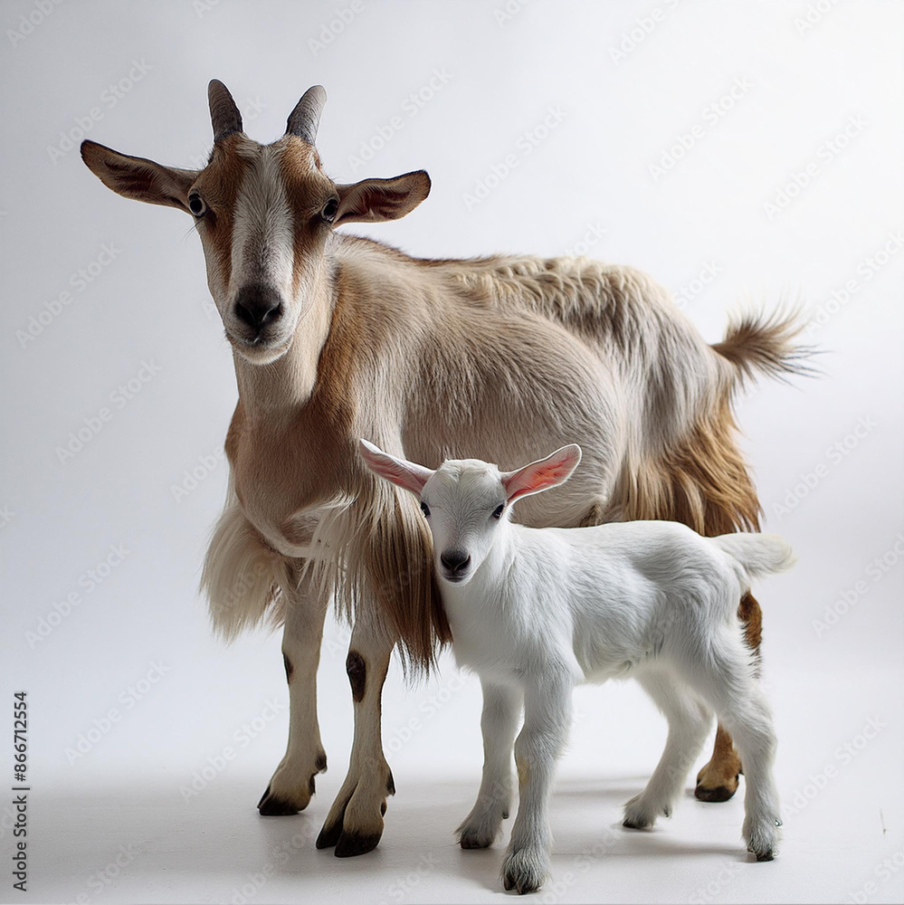 Fototapeta premium chèvre, animal, ferme, mammifère, nature, gazon, agricultura, blanc, animal, klaxon, bétail, klaxon, domestique, rural, tête, fourrure, brun, barbe, prairie, agriculture, alpage, été, cheveux, isolé, 