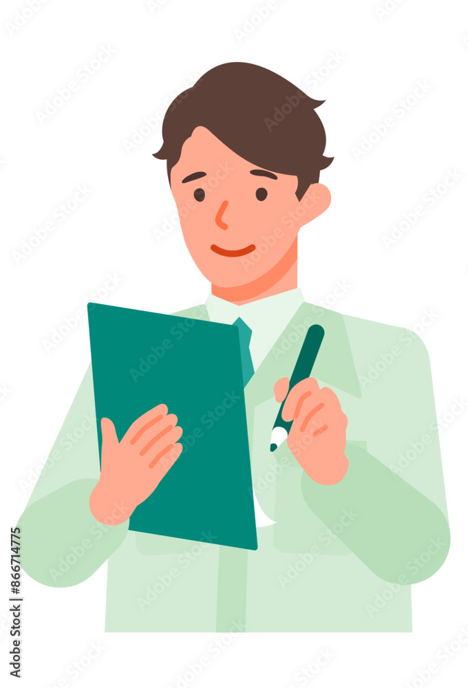 Working man. Concept for Problem Solving. Man cartoon character. People face profiles avatars and icons. Close up image of man writing. Working man. Concept for Problem Solving. Man cartoon character. People face profiles avatars and icons. Close up image of man writing.