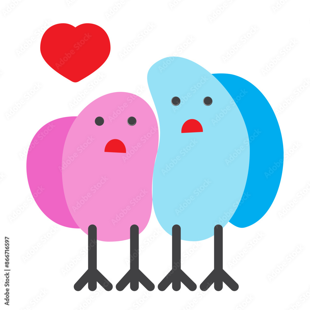 Lovebird Vector Flat Icon Design Lovebird Vector Flat Icon Design