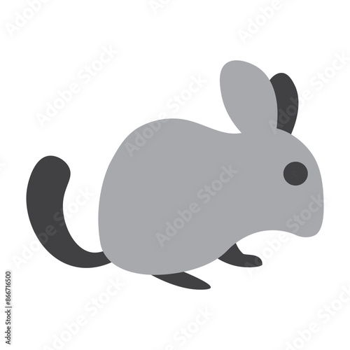 Chinchilla Vector Flat Icon Design