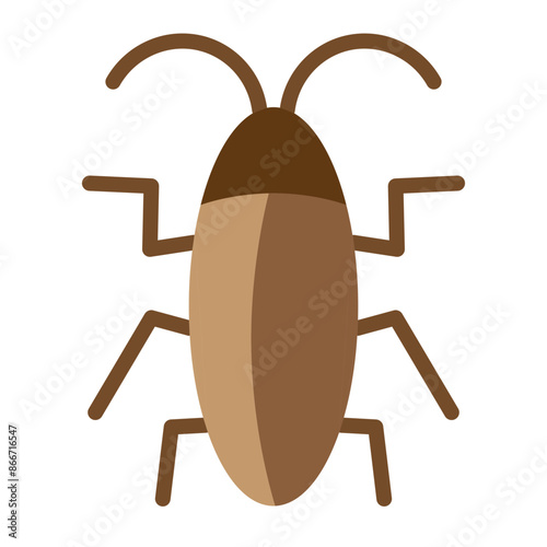 Cockroach Vector Flat Icon Design