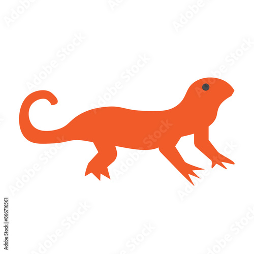 Newt Vector Flat Icon Design