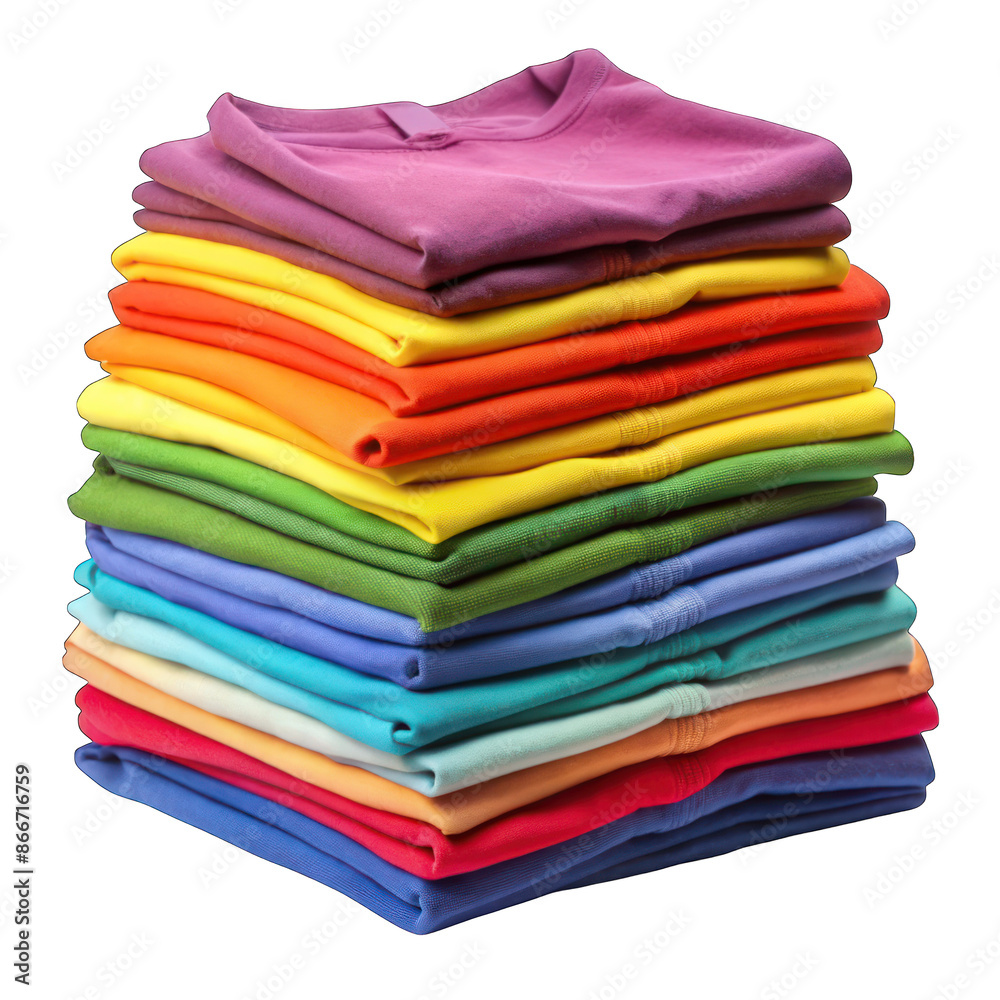 Stack of shirts Isolated on transparent background Stack of shirts Isolated on transparent background