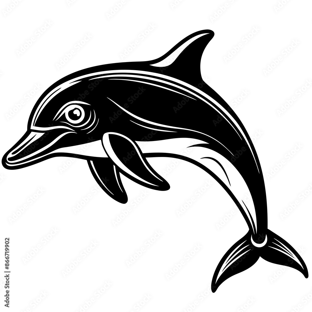 Obraz premium dolphin isolated on white