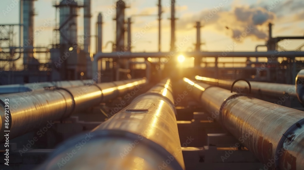 A recycling plant. Industry pipeline transport petrochemistry, gas and oil refining. A recycling plant. Industry pipeline transport petrochemistry, gas and oil refining.