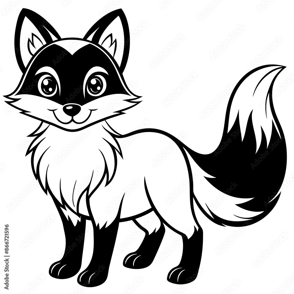 Obraz premium black and white cat