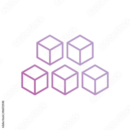ice cube icon with white background vector stock illustration
