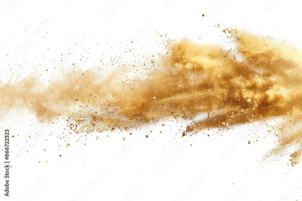 A person throwing sand into the air A person throwing sand into the air