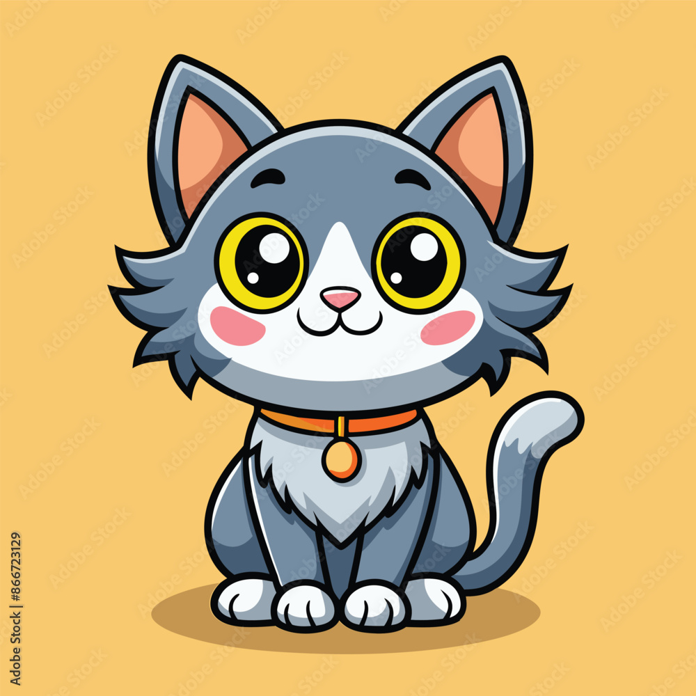 Cute Cat Cartoon Vector Icon Illustration. Cute Cat Cartoon Vector Icon Illustration.