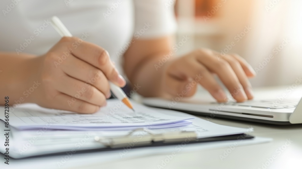 accountant working on desk, calculate finance report in office, professional accounting concept accountant working on desk, calculate finance report in office, professional accounting concept