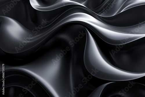 Black background with 3d shape. 3d illustration, ing.