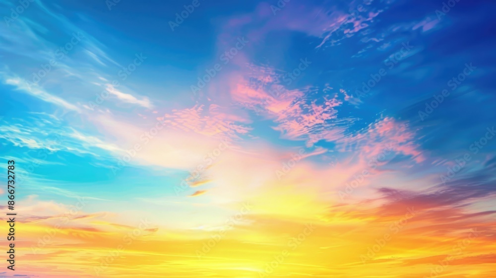 A picture of a beautiful day with a clear blue sky, white clouds, and a calm body of water A picture of a beautiful day with a clear blue sky, white clouds, and a calm body of water