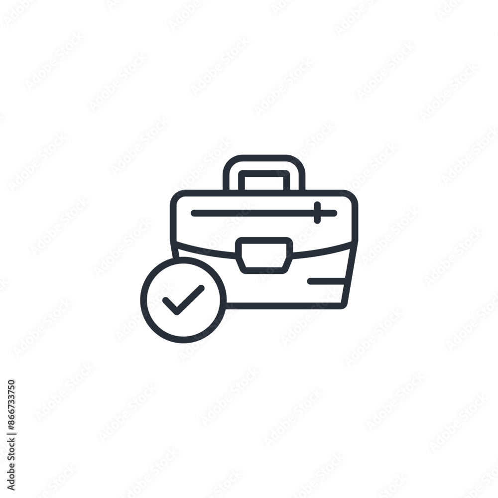 briefcase work icon. vector.Editable stroke.linear style sign for use web design,logo.Symbol illustration. briefcase work icon. vector.Editable stroke.linear style sign for use web design,logo.Symbol illustration.