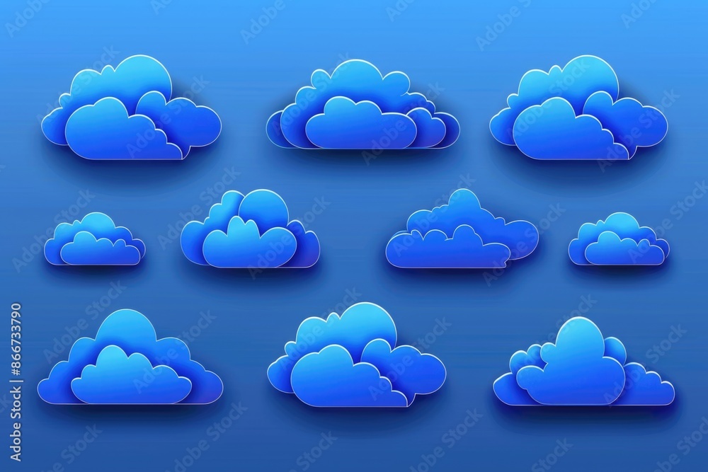 Clouds in the sky with a blue tone, great for weather or nature images Clouds in the sky with a blue tone, great for weather or nature images
