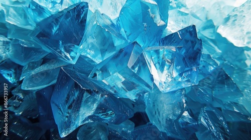 Glass crystals of blue water © AkuAku