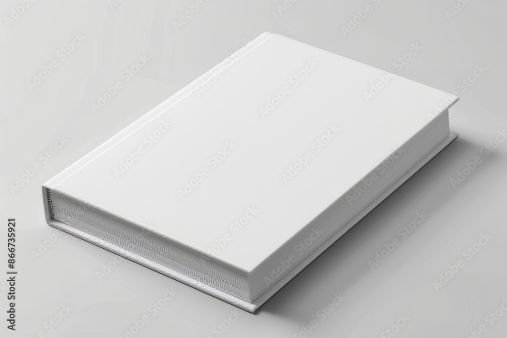 A white book resting on top of a wooden table A white book resting on top of a wooden table