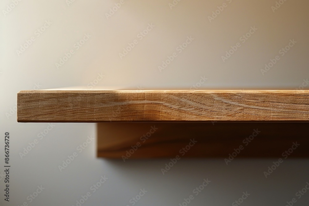 A close-up view of a wooden shelf on a wall with intricate details A close-up view of a wooden shelf on a wall with intricate details