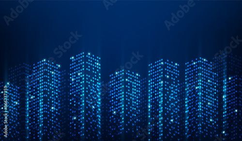 smart city internet network communication technology background. high speed wireless. internet of things. vector illustration fantastic hi-tech design.