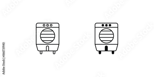 air cooler icon with white background vector stock illustration