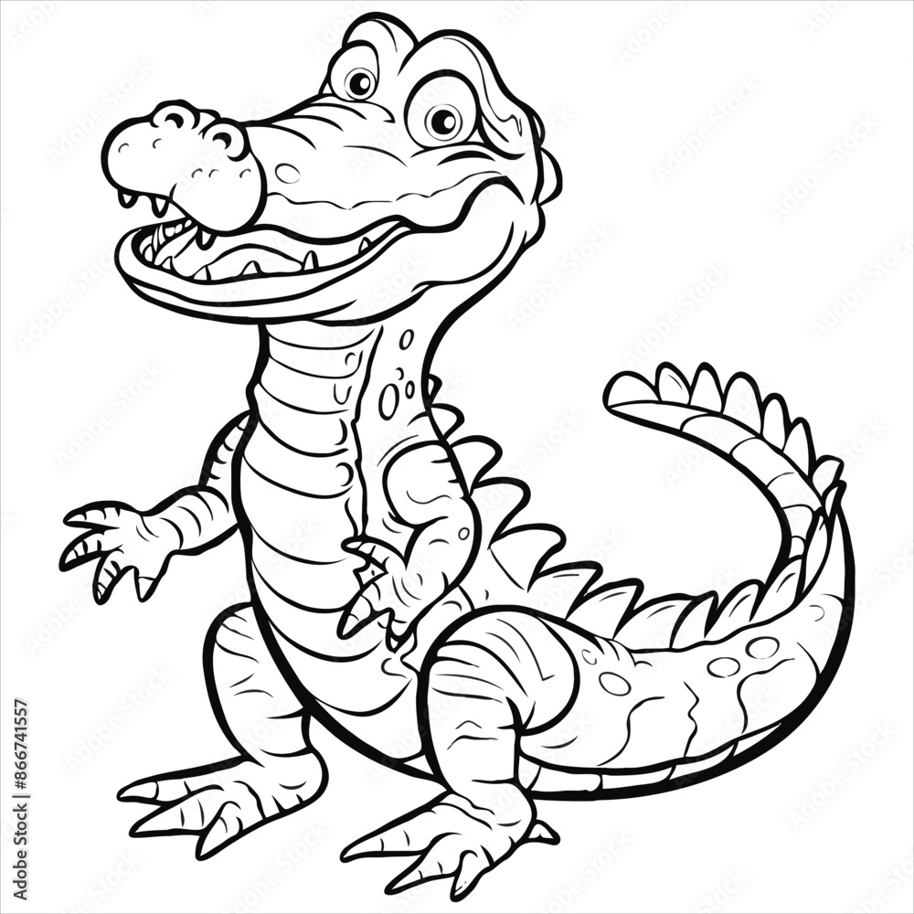 Fototapeta premium Cute Animal coloring book With kd[