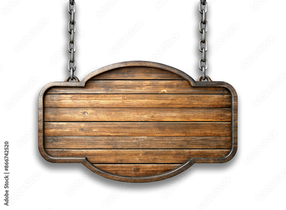 Premium wooden sign in 3D with a smooth transparent PNG background ...