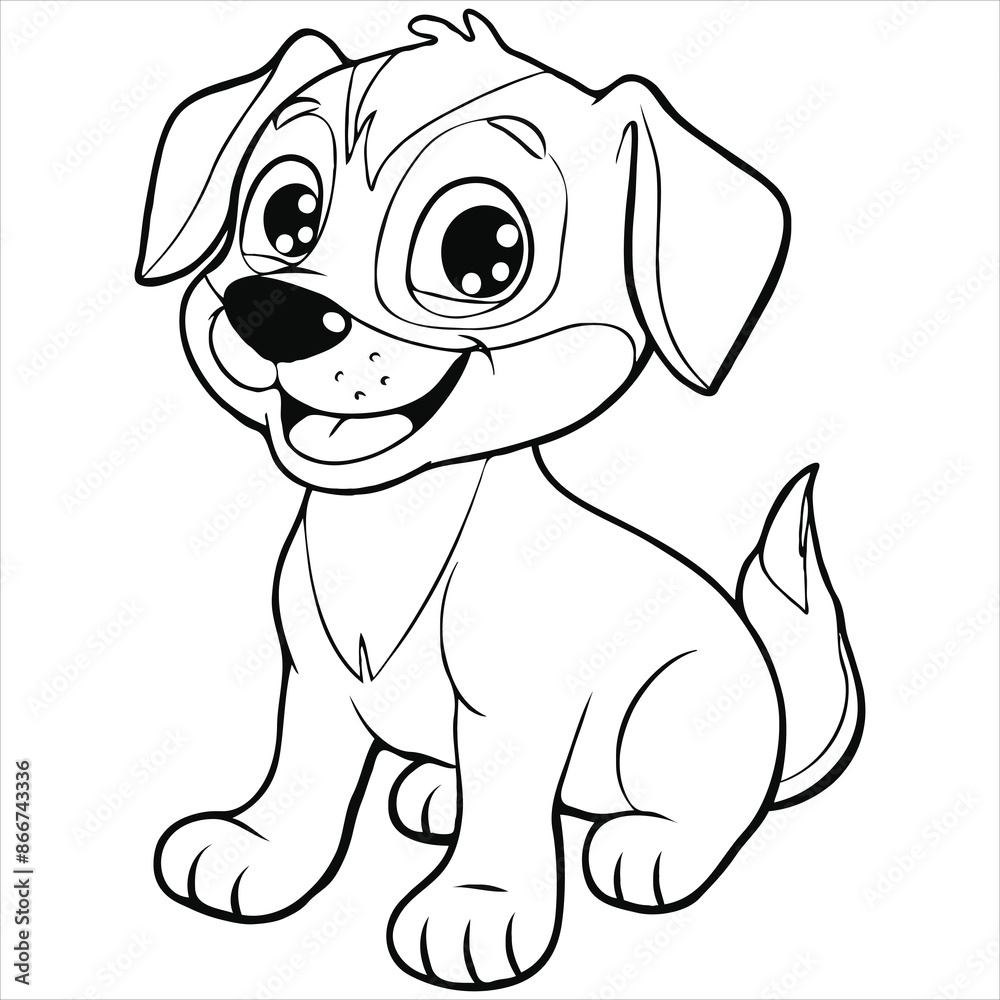 Fototapeta premium Cute Animal coloring book With kd[