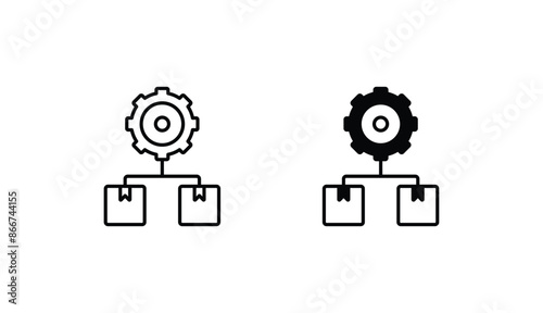 Process icon design with white background stock illustration