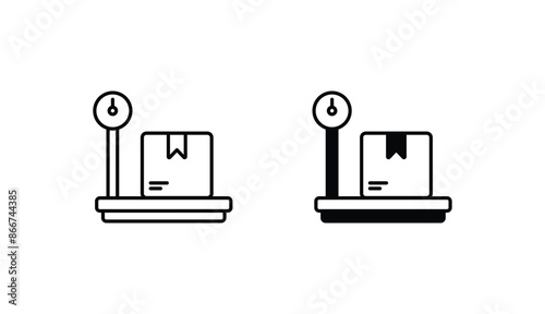 Slika na platnu Weight icon design with white background stock illustration