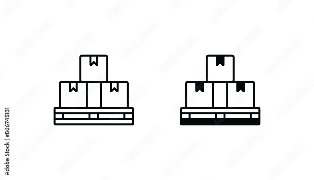 Pallet icon design with white background stock illustration Pallet icon design with white background stock illustration