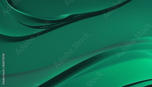 Modern Graphic Wave Poster Design with Elegant Green Gradient