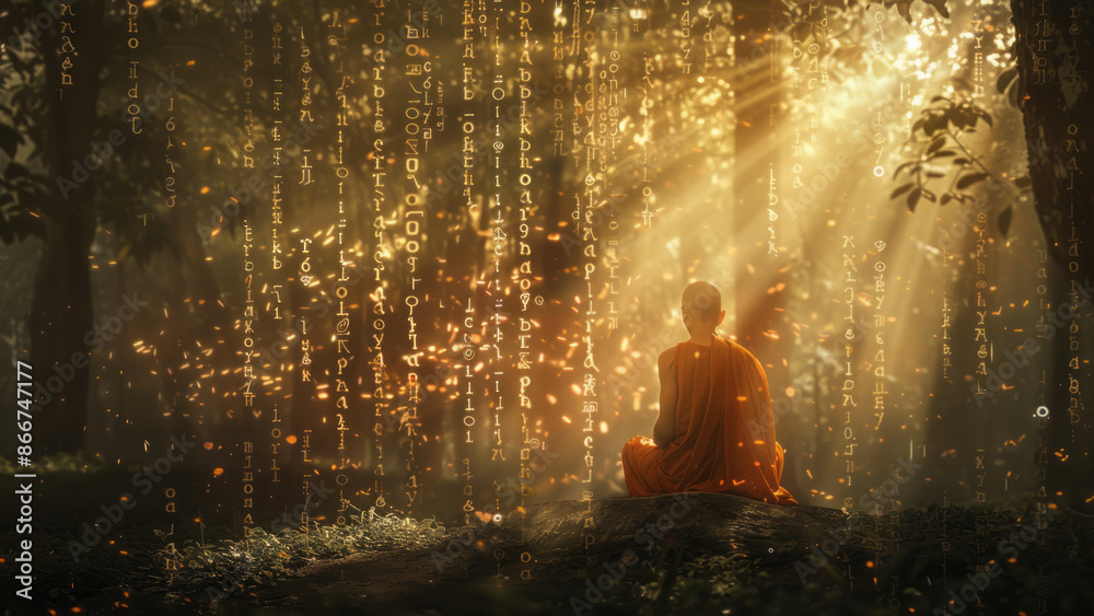 Solitude in a Sunlit Forest Solitude in a Sunlit Forest