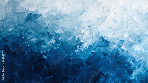 Abstract blue and white paint texture background
