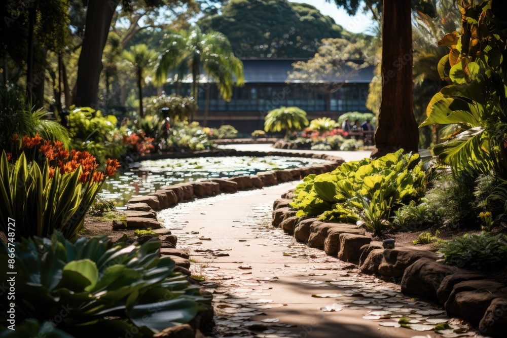 Sydney, Australia, The Royal Botanic Garden (Royal Botanic Garden), a green oasis in the city., generative IA Sydney, Australia, The Royal Botanic Garden (Royal Botanic Garden), a green oasis in the city., generative IA