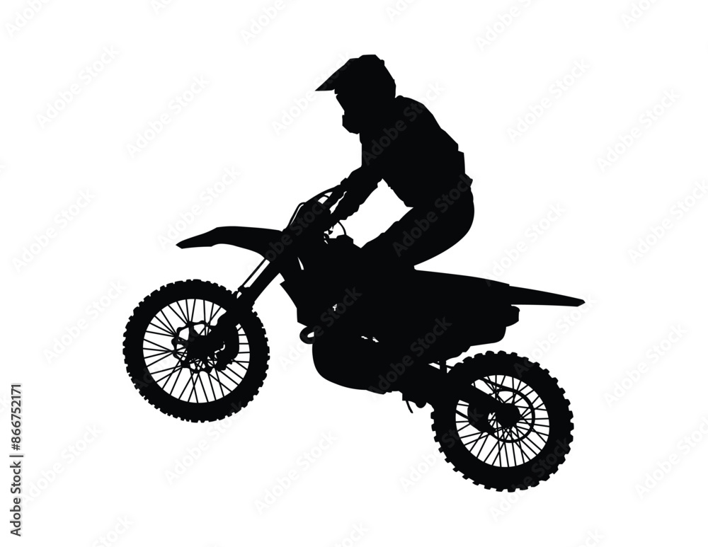 Motocross freestyle silhouette vector