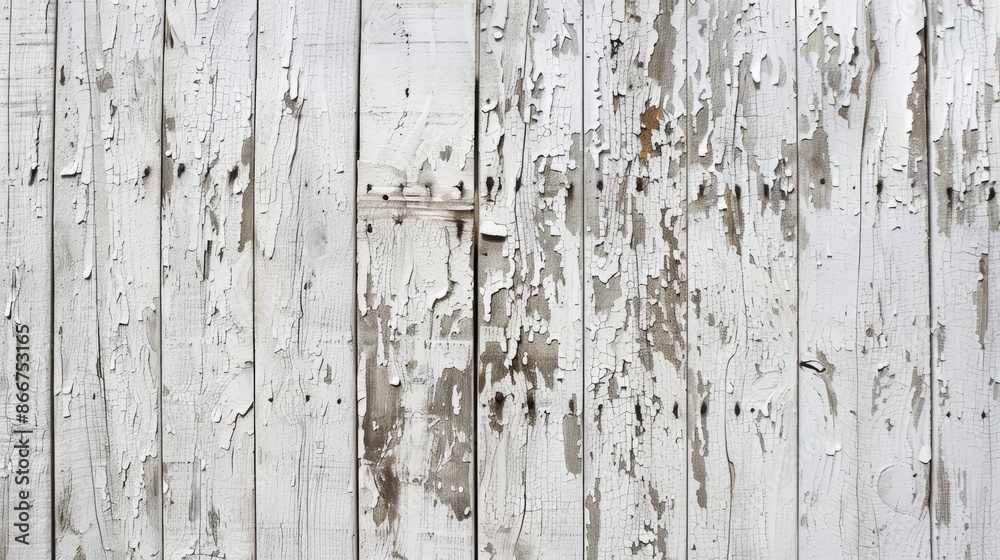 Fototapeta premium Aged white wooden background texture