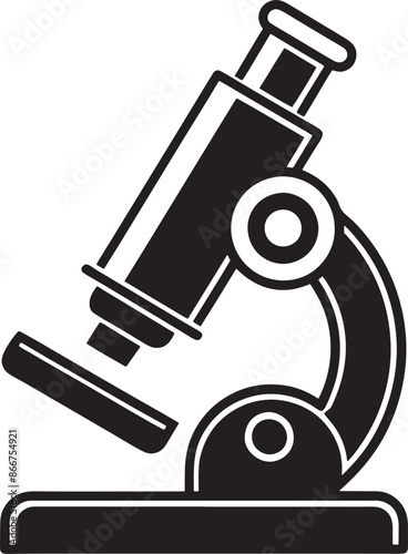 microscope illustration black and white