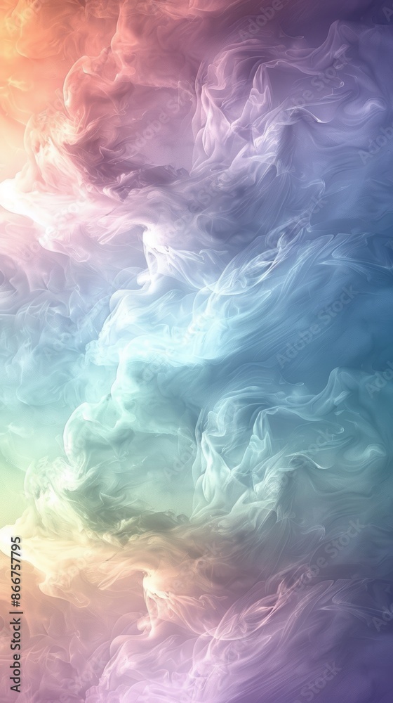 Fototapeta premium Produce an artistic rendering of a soft gradient of light colors, creating an ethereal and abstract effect