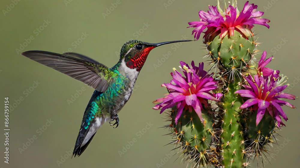 Obraz premium The Adult Male Broad-Billed Hummingbird