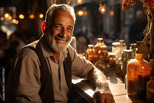 Jerusalem, Israel, the Muslim neighborhood of the Old Town (Muslim Quarter), with busy markets., generative IA